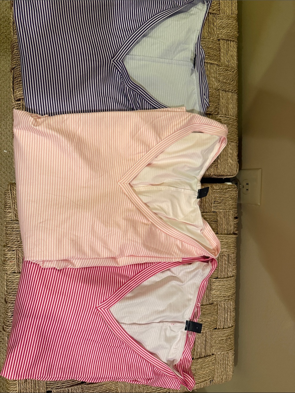 Lot of 3 Striped V-Neck Tunic Tops
